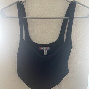 Urban Outfitters stretchy corset tank top in black